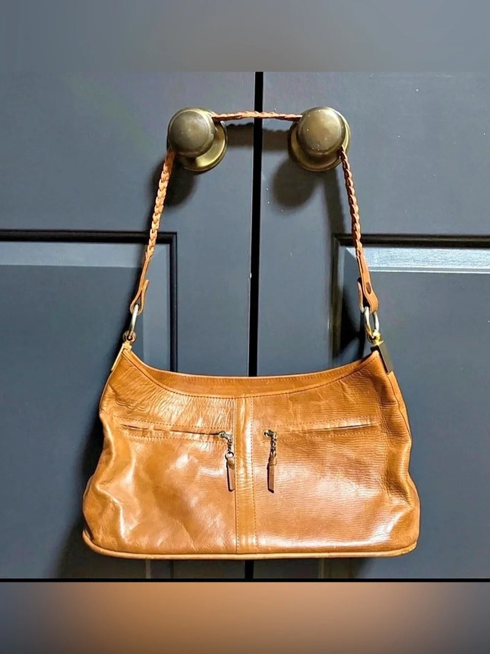 Scott Skin England Vintage Tan Leather Shoulder Bag